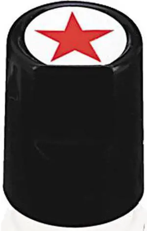 Universal Round Message Stamp, STAR, Pre-Inked/Re-Inkable, Red