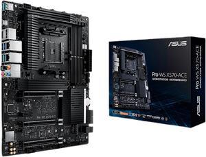 ASUS AMD AM4 PRO WS X570-ACE ATX Workstation Motherboard with 3 PCIe 4.0 x16, Realtek and Intel Gigabit LAN, DDR4 ECC Memory Support, Dual M.2, U.2, and ASUS Control Center Express