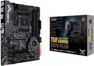 ASUS AM4 TUF GAMING X570-Plus ATX Motherboard with PCIe 4.0, Dual M.2, 12+2 with Dr. MOS Power Stage, HDMI, DP, SATA 6Gb/s, USB 3.2 Gen 2 and Aura Sync RGB Lighting