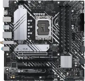 ASUS PRIME B660M-A AC D4-GSI LGA 1700 Intel B660 Micro ATX Intel Motherboard