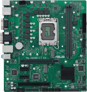 ASUS Pro H610M-CT D4-CSM LGA 1700 (Intel 12th & 13th Gen & Intel vPro) TCO-optimized Commercial Motherboard (PCIe 4.0, DDR4 3200, DP, HDMI, D-Sub, USB 3.2 Gen 2, M.2, M.2 key E slot, TPM IC onboard)