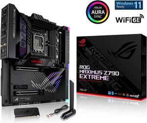 ASUS ROG Maximus Z790 Extreme (WiFi 6E) LGA 1700(Intel®12th&13th Gen) EATX gaming motherboard (PCIe 5.0, DDR5,24+1 105A power stages,5x M.2,1xPCIe 5.0 M.2,10Gb&2.5Gb LAN,2xThunderbolt 4 onboard)