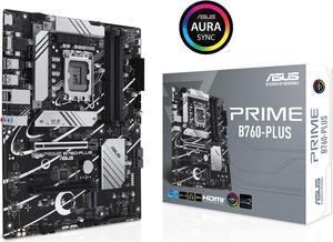ASUS Prime B760-PLUS Intel B760(13th and 12th Gen) LGA 1700 ATX motherboard with PCIe 5.0, DDR5, 3x PCIe 4.0 M.2 slots, Realtek 2.5Gb Ethernet, DisplayPort, VGA, HDMI, SATA 6 Gbps,