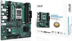 ASUS Pro B650M-CT-CSM AMD B650(Ryzen 7000) Micro-ATX Commercial motherboard(DDR5,2xM.2 slots, PCIe 5.0 M.2 slot, USB 3.2 Gen 2 ports, front USB 3.2 Gen 1 Type-C, TPM IC onboard, M.2 Key E slot,
