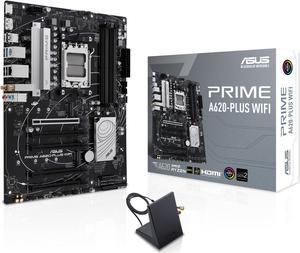 ASUS PRIME A620-PLUS WIFI Socket AM5 (LGA 1718) Ryzen 7000 gaming motherboard(DDR5, PCIe 4.0, Dual M.2 slots, DisplayPort/HDMI™, Wi-Fi 5,Rear & Front USB 3.2 Gen 1 Type-C®, SATA 6 Gbps, Two-Way AI Noi