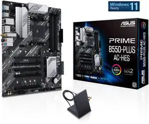 ASUS Prime B550-PLUS AC-HES AMD AM4 (Ryzen 5000/4000G/3000) ATX Motherboard (PCIe 4.0, WiFi 5, Dual M.2, 1Gb LAN, USB 3.2 Gen 2 Type-C, HDMI/DP, Aura Sync ARGB) ASUS Prime B550-PLUS AC-HES AMD AM4 (Ryzen 5000/4000G/3000) ATX Motherboard (PCIe 4.0, WiFi 5, Dual M.2, 1Gb LAN, USB 3.2 Gen 2 Type-C, HDMI/DP, Aura Sync ARGB)