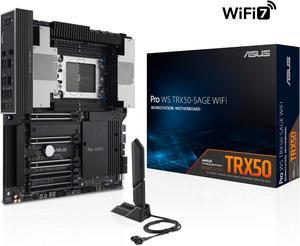 ASUS Pro WS TRX50-SAGE WIFI CEB Workstation motherboard, AMD Ryzen™ Threadripper™ PRO 7000 WX-Series Processors,ECC R-DIMM DDR5, 36 power-stage, WiFi 7,PCIe 5.0 x 16, PCIe 5.0 M.2, 10 Gb and 2.5 Gb LA