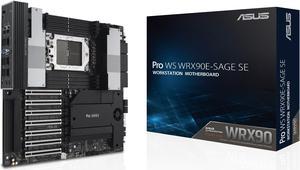 ASUS Pro WS WRX90ESAGE SE EEB Workstation motherboard AMD Ryzen Threadripper PRO 7000 WXSeries Processors ECC RDIMM DDR5 32 powerstage7xPCIe 50 x 16 PCIe 50 M2 10 Gb and 25 Gb LAN