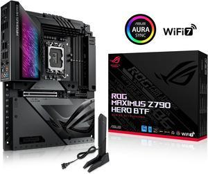 ROG MAXIMUS Z790 HERO BTF Intel® Z790 LGA 1700 ATX motherboard with hidden-connector design and graphics card high-power slot for clean cable management, 20 1 2 power stages, DDR5 support with AEMP II