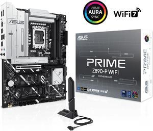 ASUS PRIME Z890-P WIFI Z890 LGA 1851 ATX motherboard, Intel® Core™ Ultra Series 2 Ready, Advanced AI PC-ready, 14+1+1+2 power stage, DDR5, PCIe® 5.0, Thunderbolt™ 4 USB Type-C®, 4x M.2, Wi-Fi 7, 2.5Gb