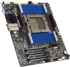 ASUS K14PA-U12 Server motherboard for 128 core AMD EPYC™ 9004-series processors, with dual 25 Gbps LAN, support for two dual-slot GPUs, 12 DIMM DDR5, up to 16 NVMe drives and integrated ASMB11-iKVM.