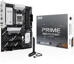 ASUS Prime B850-PLUS WIFI-GSI AMD B850 (Ryzen AM5) ATX Motherboard (DDR5, PCIe 5.0, 3x M.2, WiFi 6E, 2.5Gb LAN, USB 10Gbps Type-C, BIOS FlashBack, Aura Sync) ASUS Prime B850-PLUS WIFI-GSI AMD B850 (Ryzen AM5) ATX Motherboard (DDR5, PCIe 5.0, 3x M.2, WiFi 6E, 2.5Gb LAN, USB 10Gbps Type-C, BIOS FlashBack, Aura Sync)