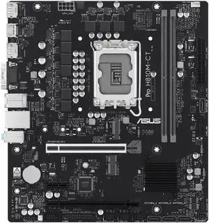 ASUS PRO H810M-CT-CSM Micro-ATX Intel H810 Business Motherboard, Intel Core Ultra Processors (Series 2) Ready, DDR5, M.2, HDMI with Enhanced Security, Reliability, Manageability and Serviceability