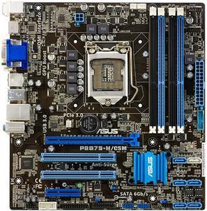 ASUS P8B75-M/CSM LGA 1155 Intel B75 HDMI SATA 6Gb/s USB 3.0 Micro ATX Intel Motherboard