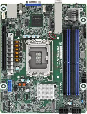 ASRock Rack Server Motherboard W880D4ID-2Q Deep mini-ITX Single Socket LGA 1851 Intel Core Ultra Desktop Processors (Series 2) Dual SFP28 - OEM