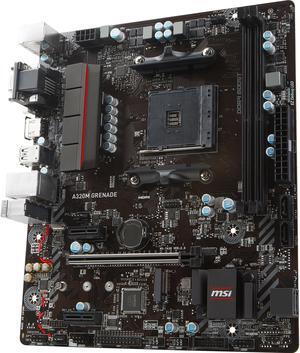 MSI A320M GRENADE AM4 AMD A320 USB 3.1 HDMI Micro ATX AMD Motherboard