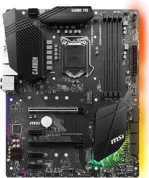 MSI B360 GAMING PRO CARBON LGA 1151 (300 Series) Intel B360 HDMI SATA 6Gb/s USB 3.1 ATX Intel Motherboard
