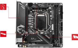 MSI MPG B460I GAMING EDGE WIFI LGA 1200 Intel B460 SATA 6Gb/s Mini ITX Intel Motherboard