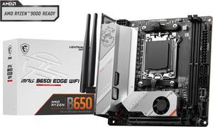 MSI MPG B650I EDGE WIFI AM5 AMD B650 SATA 6Gb/s DDR5 Ryzen 7000 Mini ITX Motherboard