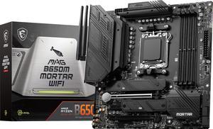 MSI MAG B650M MORTAR WIFI AM5 AMD B650 SATA 6Gb/s DDR5 Ryzen 7000 Micro ATX Motherboard