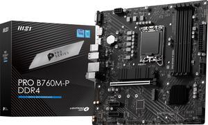 MSI PRO B760M-P DDR4 LGA 1700 Intel B760 SATA 6Gb/s Micro ATX Motherboard