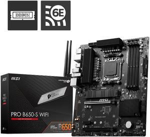 MSI PRO B650-S WIFI AM5 AMD B650 Ryzen 7000 DDR5 PCI-E x16 slot  Wi-Fi 6E Bluetooth SATA 6Gb/s ATX Motherboard