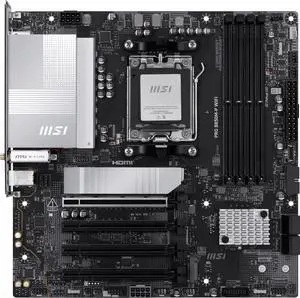 MSI PRO B850M-P WIFI AM5 AMD B850 support PCIe 5.0 SATA 6Gb/s Displayport1.4 HDMI Wi-Fi 7 5G LAN, Bluetooth 5.4,Micro ATX ,AMD Motherboards
