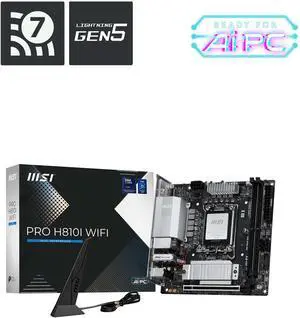 MSI PRO H810I WIFI MINI ITX LGA 1851 DDR5 WIFI 7 Bluetooth 5.4 Motherboard