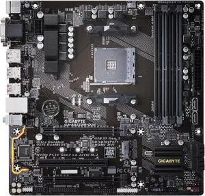 GIGABYTE GA-AB350M-D3H (Rev. 1.0) AM4 AMD B350 SATA 6Gb/s USB 3.1 HDMI Micro ATX Motherboards - AMD
