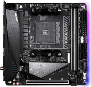 GIGABYTE B550I AORUS PRO AX AM4 AMD B550 Mini-ITX Motherboard with Dual M.2, SATA 6Gb/s, USB 3.2 Gen 1, WIFI 6, 2.5 GbE LAN, PCIe 4.0