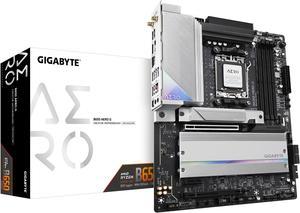 GIGABYTE B650 AERO G AM5 LGA 1718 AMD B650 ATX Motherboard with 5-Year Warranty, DDR5, PCIe 5.0 M.2, PCIe 5.0, USB 3.2 Gen2X2 Type-C, Wi-Fi 6E, Intel 2.5GbE LAN