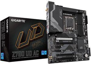 GIGABYTE Z790 UD AC LGA 1700 Intel Z790 ATX Motherboard with DDR5, Triple M.2, PCIe 5.0, USB 3.2 Gen2X2 Type-C, Intel Wi-Fi, 2.5GbE LAN, PCIe EZ-Latch, Multi-Key