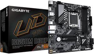 GIGABYTE B650M D3HP AM5 LGA 1718 AMD B650 M-ATX Motherboard with 5-Year Warranty, DDR5, 2x PCIe 4.0 M.2, PCIe 4.0, USB 3.2 Gen2 Type-C, 2.5GbE LAN