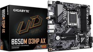 GIGABYTE B650M D3HP AX AM5 LGA 1718 AMD B650 M-ATX DDR5, 2x PCIe 4.0 M.2, PCIe 4.0, USB 3.2 Gen2 Type-C, Wi-Fi 6E, 2.5GbE LAN