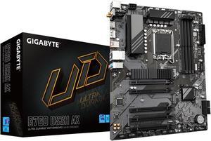GIGABYTE B760 DS3H AX LGA 1700 Intel B760 ATX Motherboard with DDR5, 2x M.2, PCIe 4.0, USB 3.2 Gen 2 Type-C, WiFi 6E Realtek GbE LAN, Q-Flash Plus, PCIe EZ-Latch