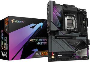 GIGABYTE X870E AORUS MASTER AM5 LGA 1718 ATX DDR5 4x M2 PCIe 50 USB4 WiFi 7 5GbE LAN EZLatch