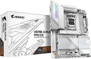 GIGABYTE X870E AORUS PRO ICE AM5 LGA 1718 ATX DDR5 4x M2 PCIe 50 USB4 WiFi 7 25GbE LAN EZLatch