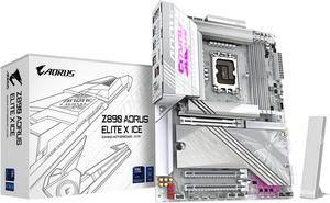 GIGABYTE Z890 AORUS ELITE X ICE Ultra Core (Series 2) LGA 1851, ATX, DDR5, 5x M.2, PCIe 5.0, Thunderbolt 4, WIFI7, 2.5GbE LAN, EZ-Latch