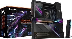 GIGABYTE X870E AORUS XTREME AI TOP AMD AM5 LGA 1718 Motherboard, E-ATX, DDR5, 4x M.2, PCIe 5.0, USB4, WIFI7, 10GbE LAN, EZ-Latch