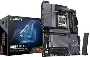 GIGABYTE B850 AI TOP AMD AM5 LGA 1718 Motherboard, ATX, DDR5, 3x M.2, PCIe 5.0, USB-C, WIFI7, 10GbE LAN, EZ-Latch