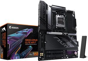 GIGABYTE B850 AORUS ELITE WIFI7 AMD AM5 LGA 1718 Motherboard, ATX, DDR5, 3x M.2, PCIe 5.0, USB-C, WIFI7, 2.5GbE LAN, EZ-Latch