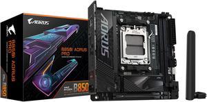 GIGABYTE B850I AORUS PRO AMD AM5 LGA 1718 Motherboard, Mini-ITX, DDR5, 2x M.2, PCIe 5.0, USB-C, WIFI7, 2.5GbE LAN, EZ-Latch