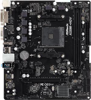ASRock A320M-HDV R3.0 AM4 AMD Promontory A320 USB 3.1 HDMI Micro ATX AMD Motherboard