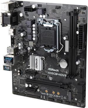 ASRock H310CM-HDV/M.2 LGA 1151 (300 Series) Intel H310 HDMI SATA 6Gb/s USB 3.1 Micro ATX Intel Motherboard