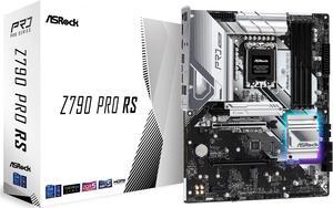 ASRock Z790 PRO RS Intel LGA1700 (14th,13th,12th Gen) ATX Mainboard, 4 slots DDR5, PCIE 5.0 x16, Quad Hyper M.2 slots, 2.5Gb Lan, 7.1 Nahimic Audio, Front USB3.2 Gen2X2 Type_C, 14+1+1 Power Phase