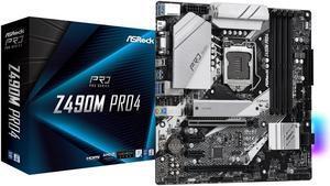 ASRock Z490M Pro4 LGA 1200 Intel Z490 Micro ATX Intel Motherboard