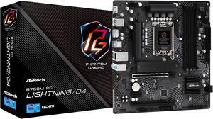 ASRock B760M PG Lightning/D4 LGA 1700 Intel B760 Micro ATX DDR4 4 SATA3 Motherboard