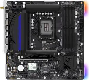 ASRock B760M PG Riptide WiFi LGA 1700 Intel B760 Micro ATX Motherboard