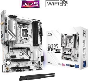 ASRock B760 Pro RS WiFi White LGA 1700 Intel B760 SATA 6Gb/s ATX Motherboard