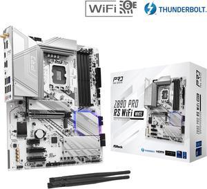 ASRock Z890 Pro RS WiFi White LGA 1851 Intel Z890 SATA 6Gb/s ATX Motherboard